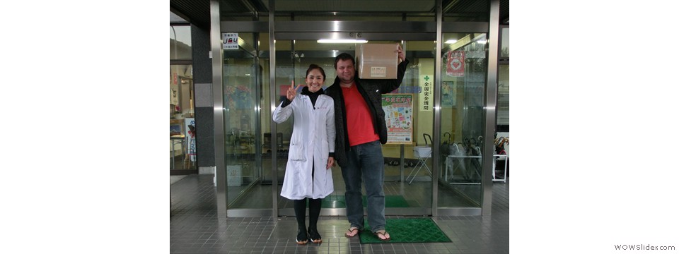 Nakamura-san and Dima at ONOUE PRINTING